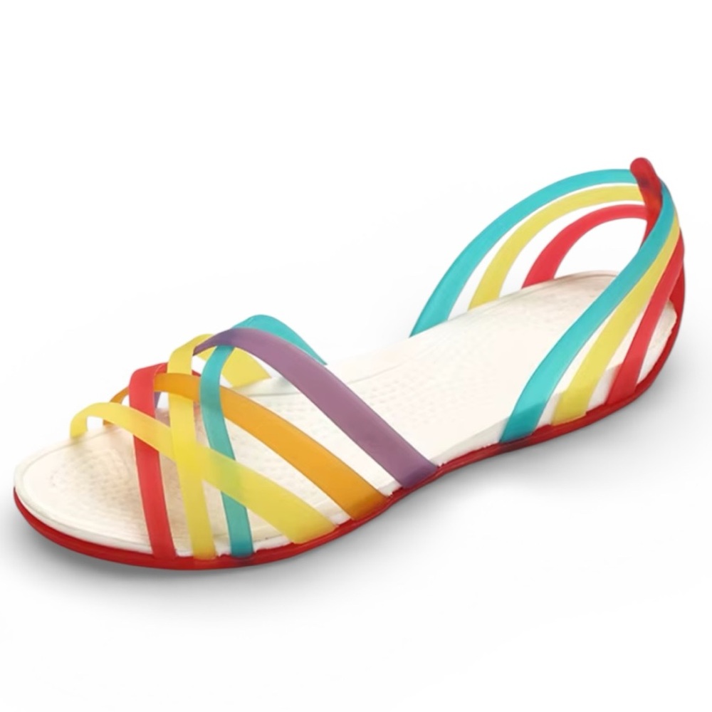 Crocs Multi Color Strappy Flats - Picture 3 of 13